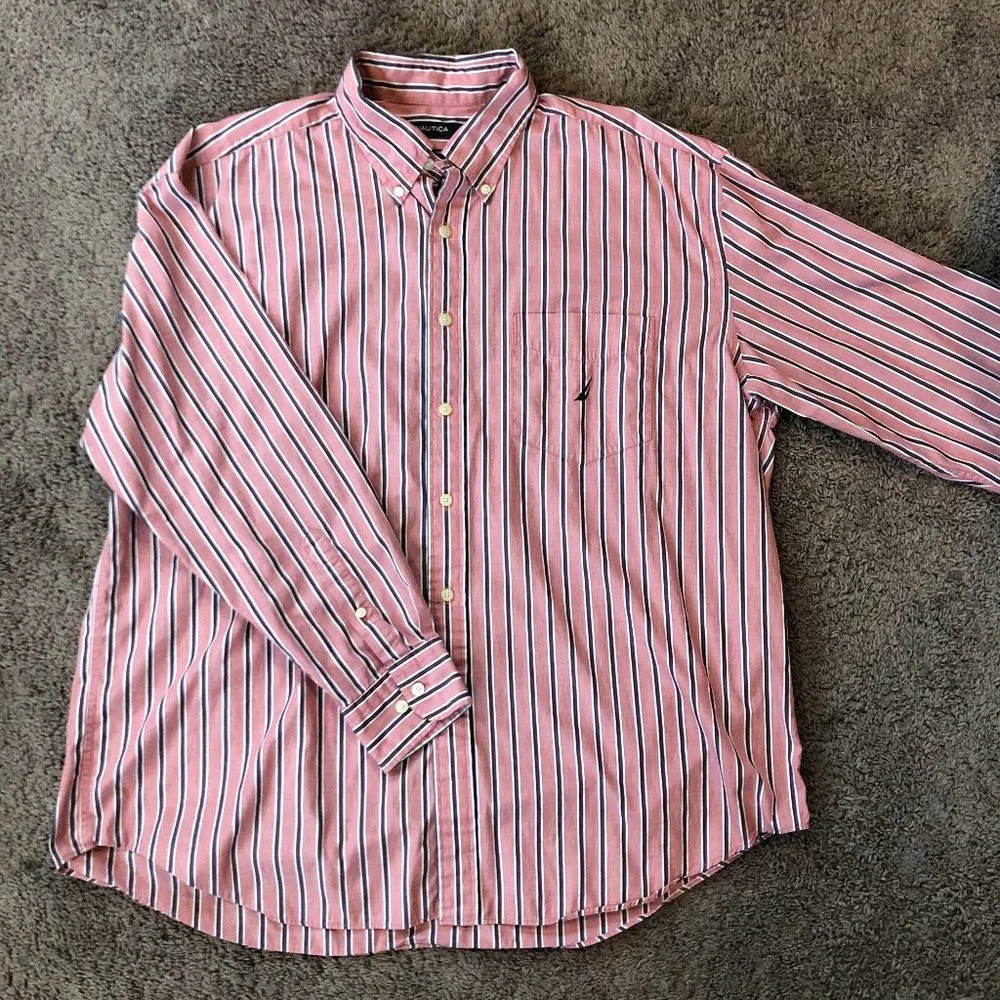 Nautica Bo's Two-Ply Cotton Button Down Shirt XXL - Picture 5 of 10